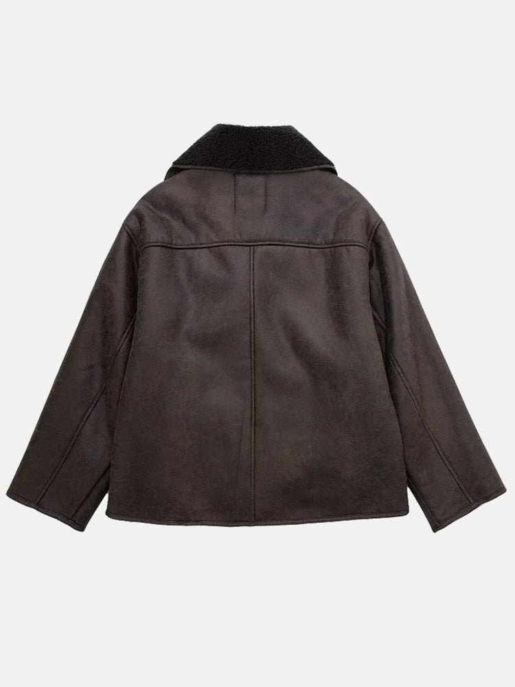 Elegant Fur Collar Winter Jacket