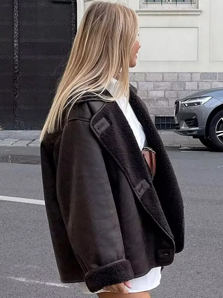 Elegant Fur Collar Winter Jacket