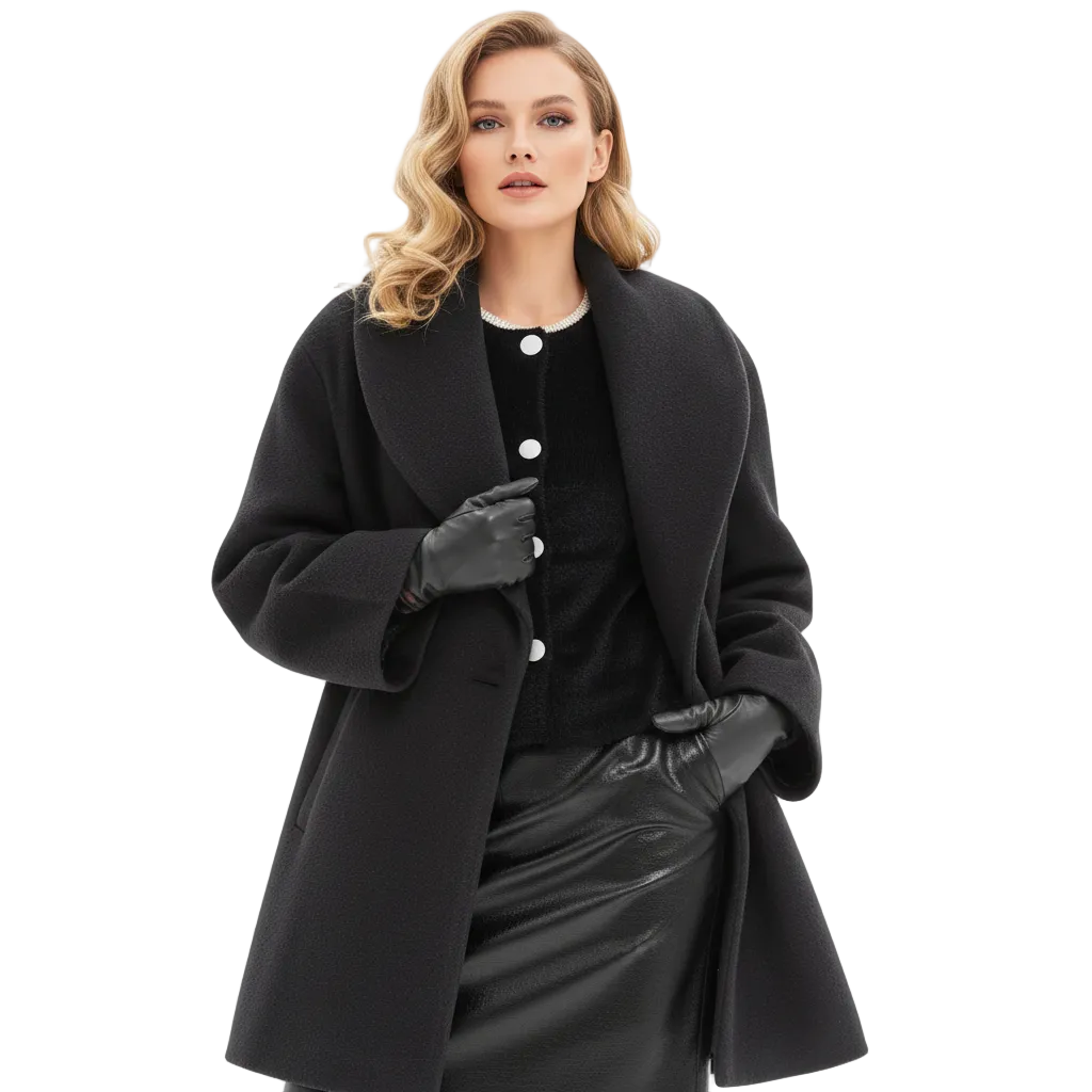 Long Oversized Wide Lapel Coat
