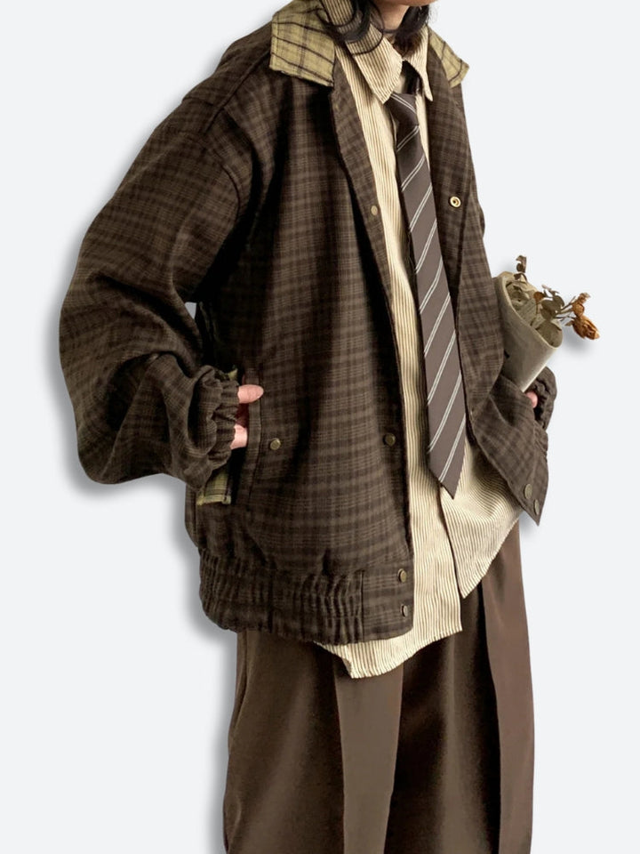 Vintage Brown Plaid Jacket