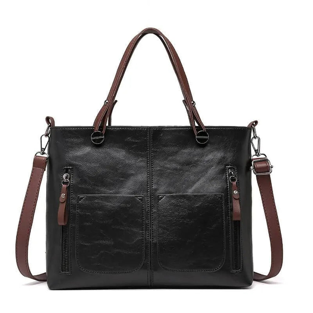 Vintage Leather Shoulder Bag for Women