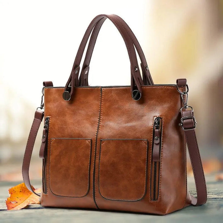 Vintage Leather Shoulder Bag for Women