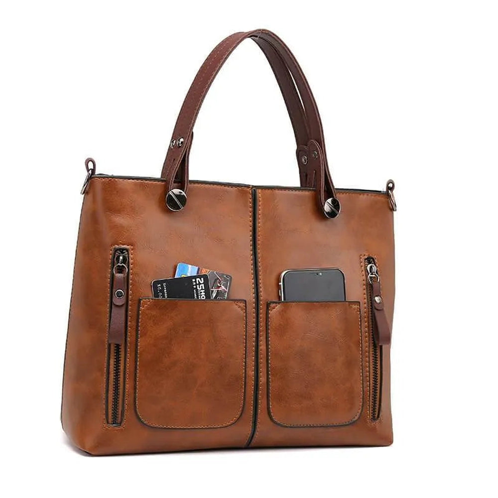 Vintage Leather Shoulder Bag for Women