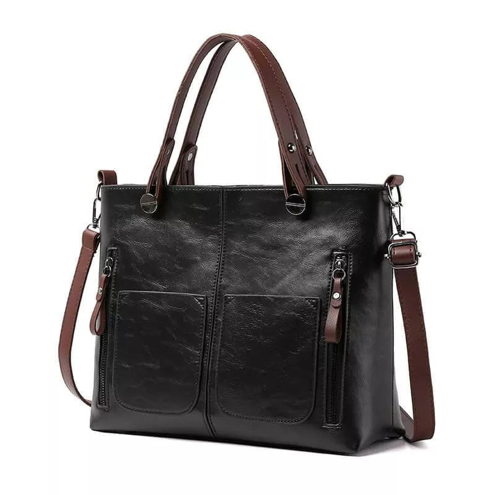 Vintage Leather Shoulder Bag for Women