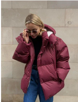 Oversized Hooded Puffer Down Jacket