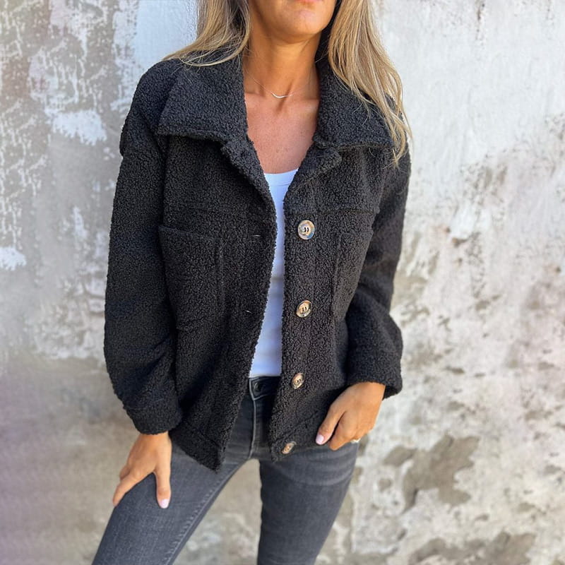 Warm Lapel Women’s Teddy Coat