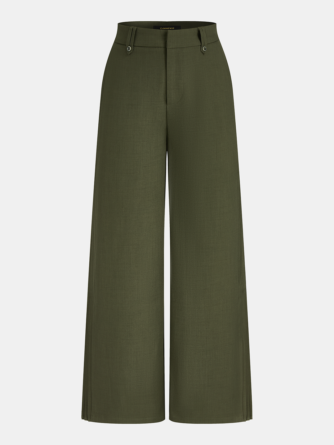 Wide Leg Pants with Side Pleating