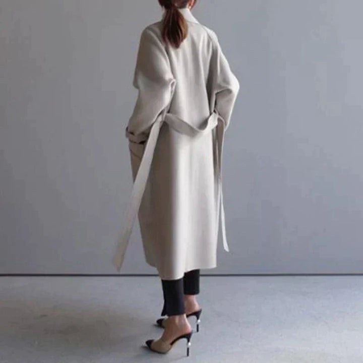 Elegante Lange Wollen Winterjas