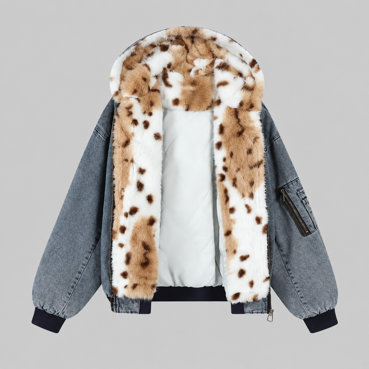 Winter Hooded Denim Jacket