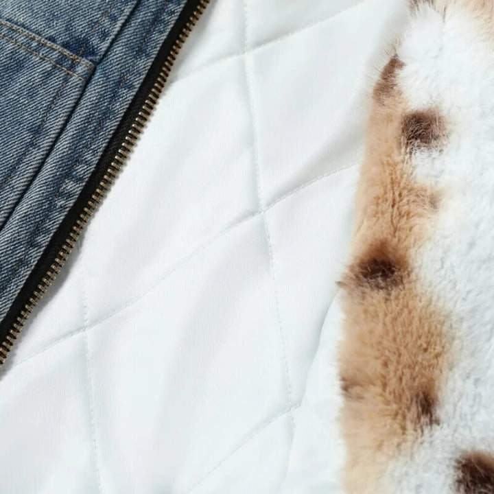 Winter Hooded Denim Jacket