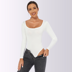 Scoop Neck Shaper Bodysuit - Tummy Control Outerwear