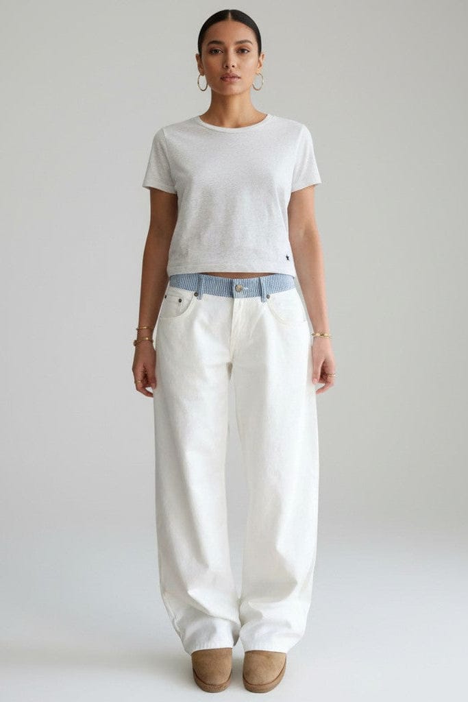 Women’s Jeans Mid-Rise Casual Striped