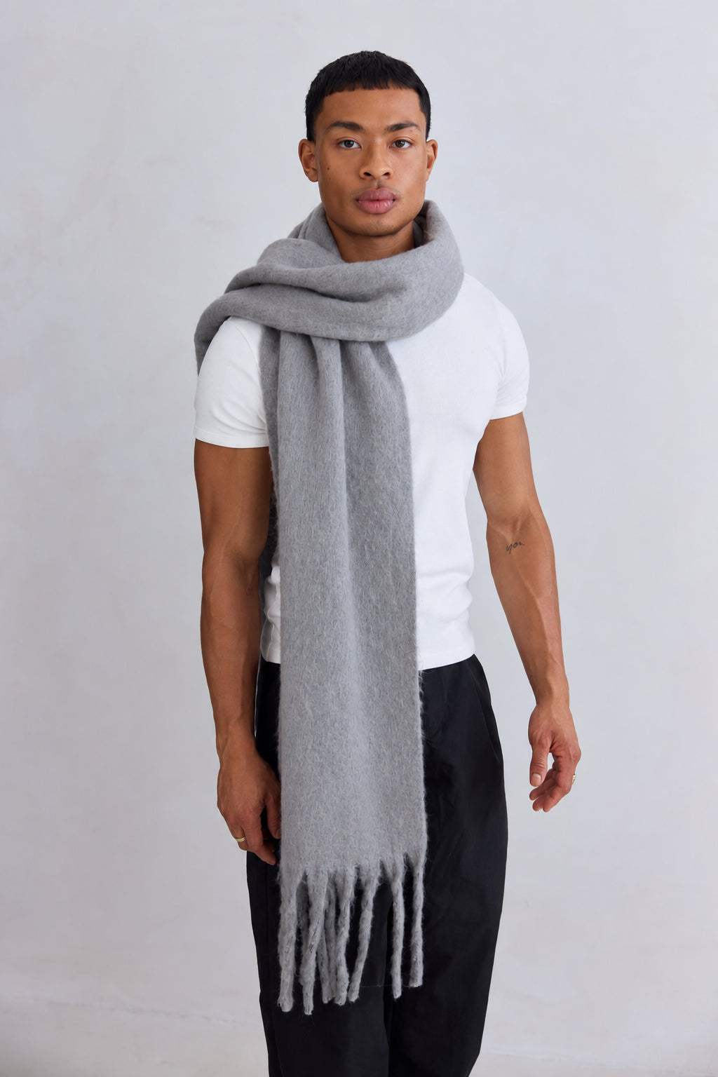 Fringed Oversized Winter Scarf