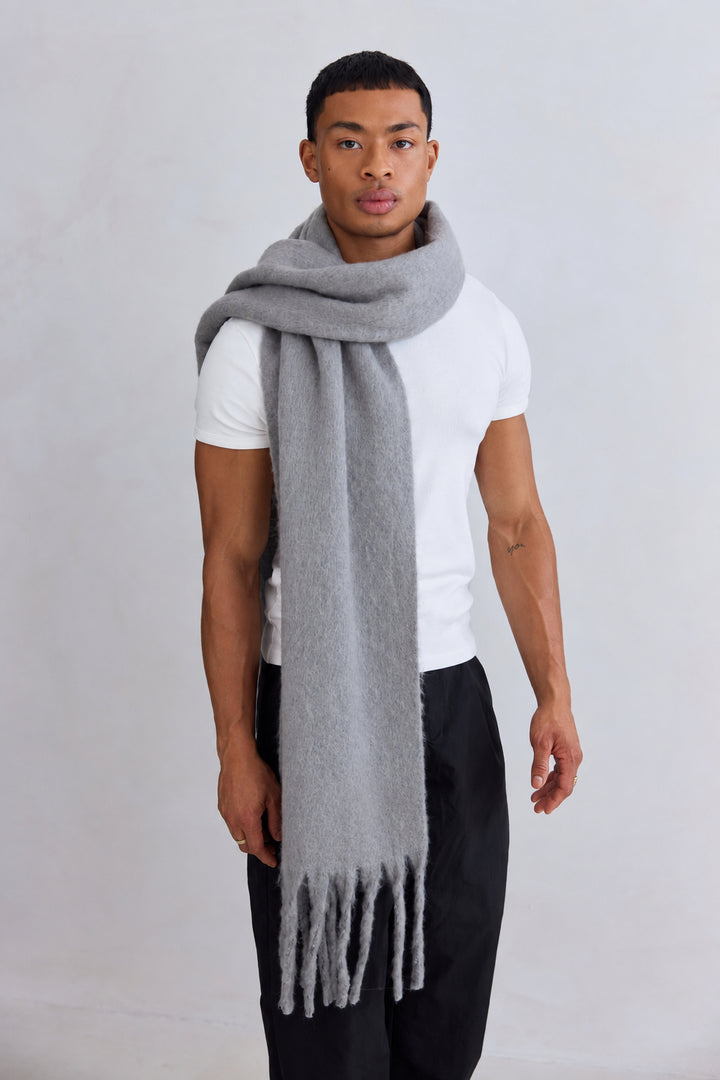 Fringed Oversized Winter Scarf