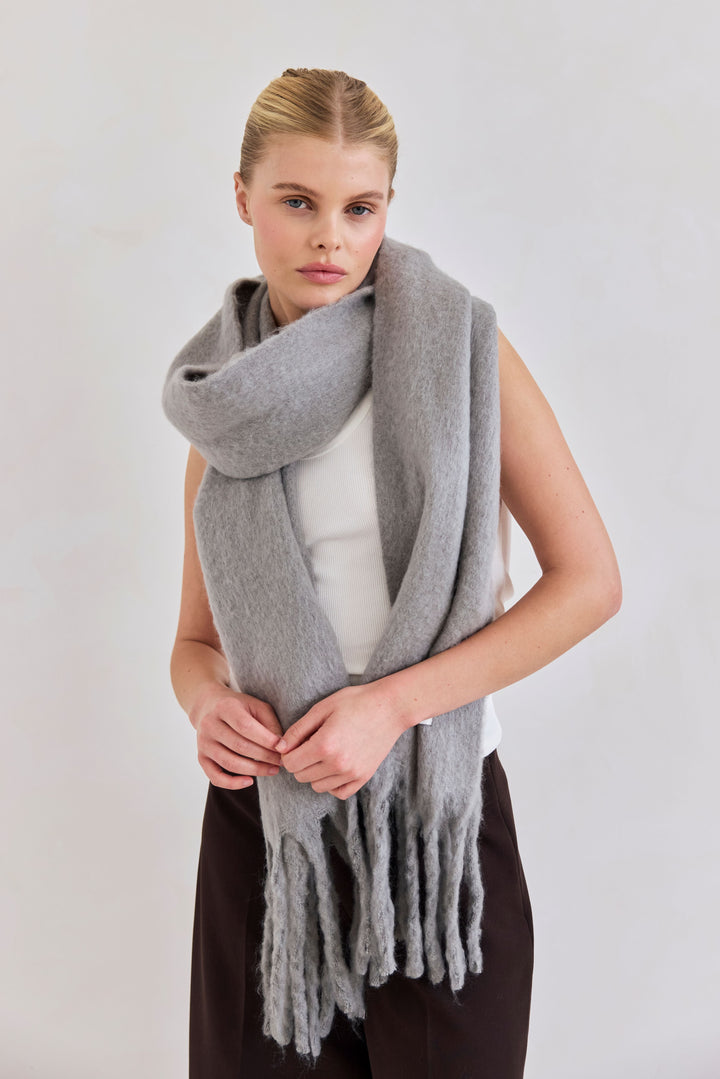 Fringed Oversized Winter Scarf