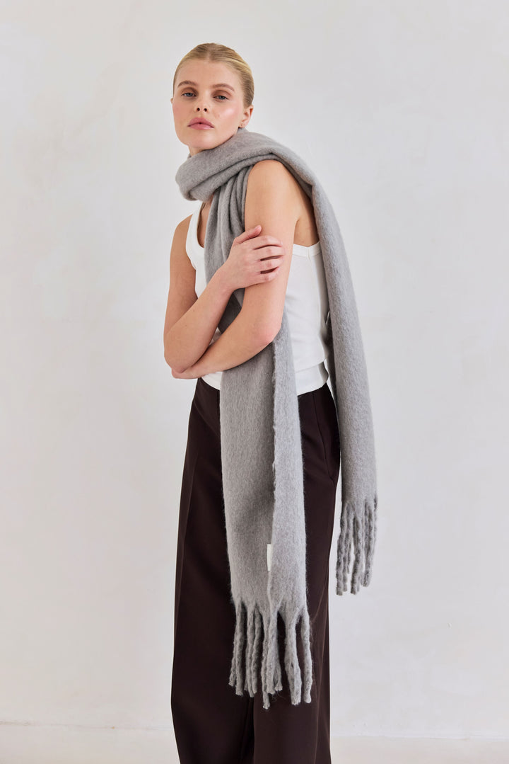 Fringed Oversized Winter Scarf