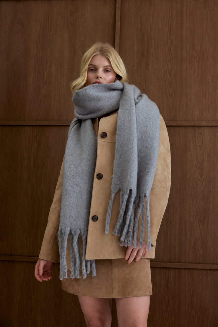 Fringed Oversized Winter Scarf