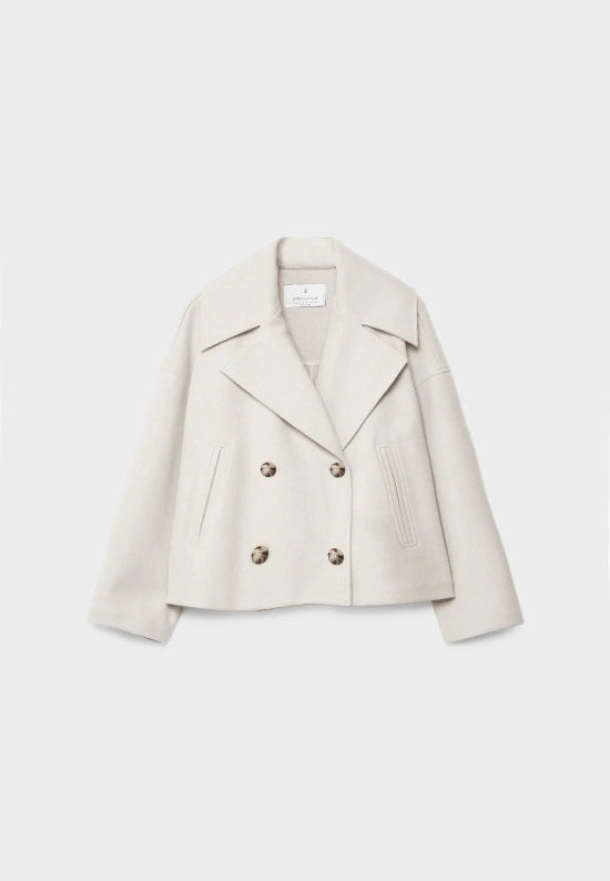 Double-Breasted Wide Lapel Short Jacket