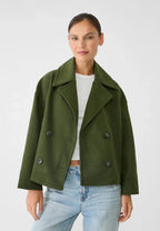 Double-Breasted Wide Lapel Short Jacket