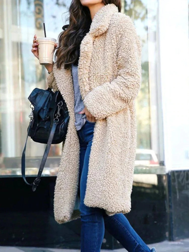 Women’s Soft Long Teddy Coat