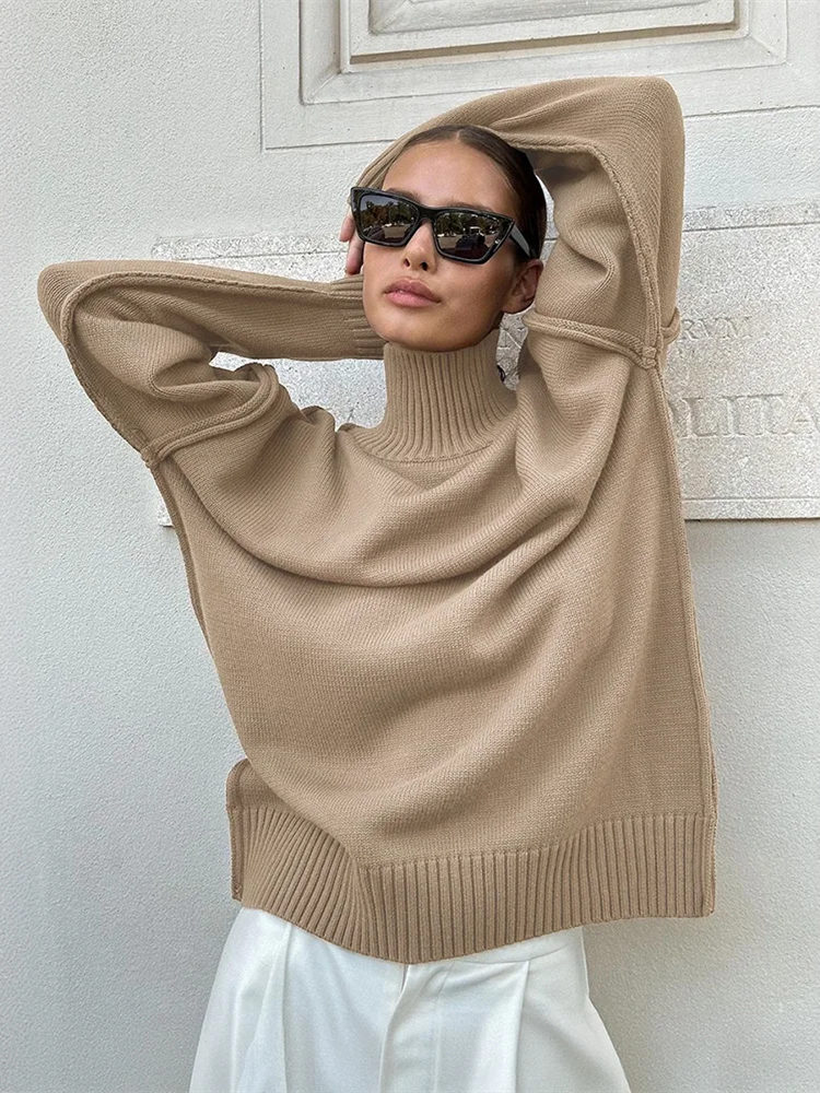 Wool Blend Turtleneck Sweater