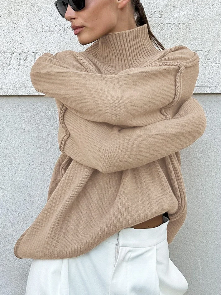 Wool Blend Turtleneck Sweater