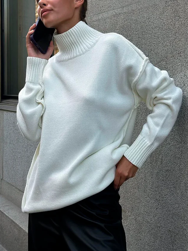 Wool Blend Turtleneck Sweater