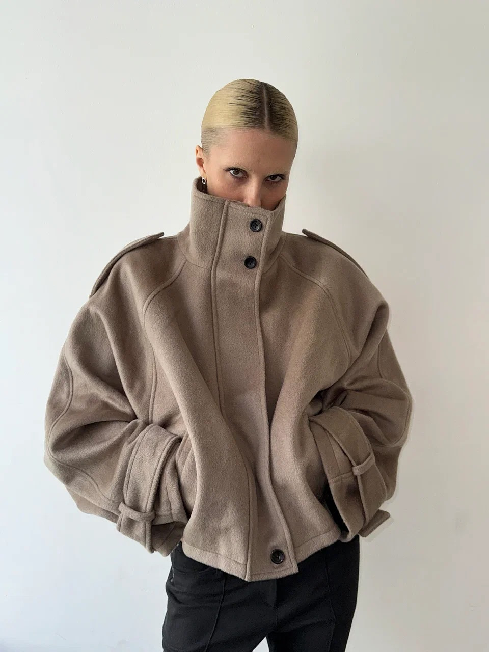 Woven Lapel Women’s Jacket