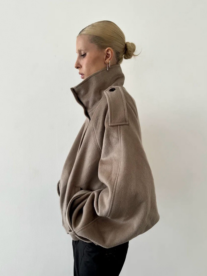 Woven Lapel Women’s Jacket