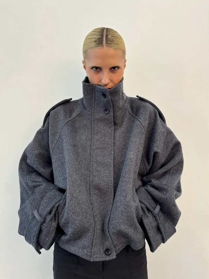Woven Lapel Women’s Jacket