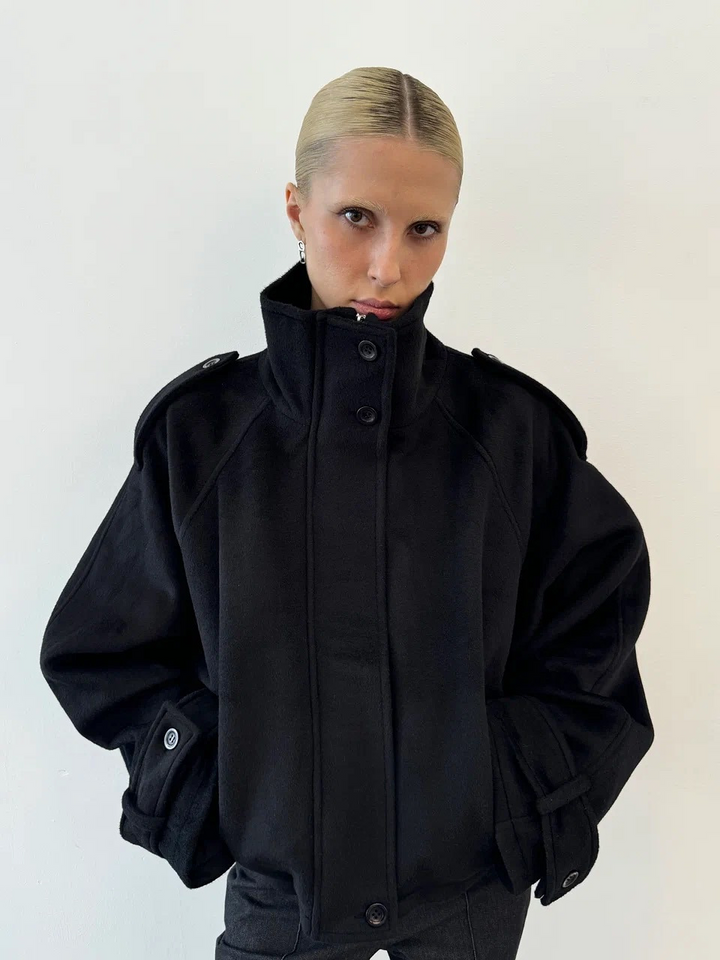 Woven Lapel Women’s Jacket