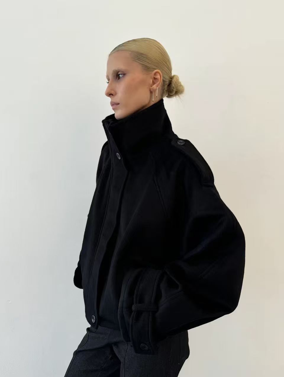 Woven Lapel Women’s Jacket