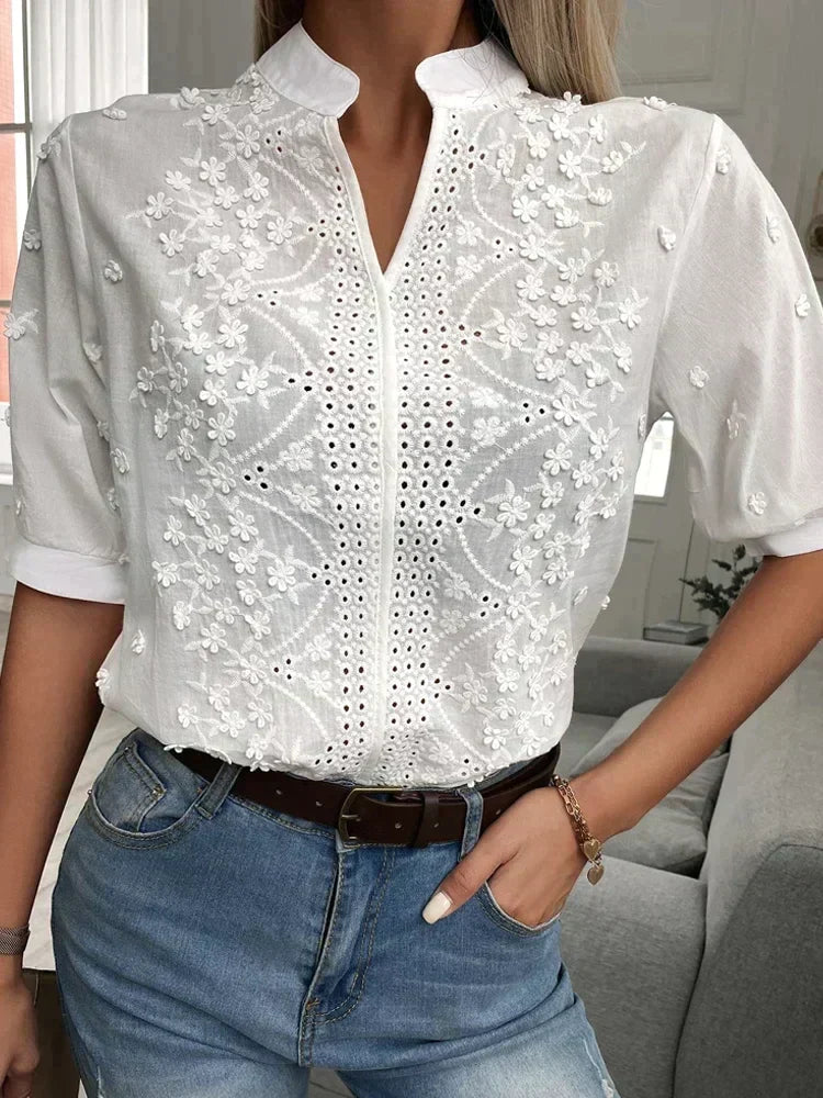 Women's Lace-Trim Top