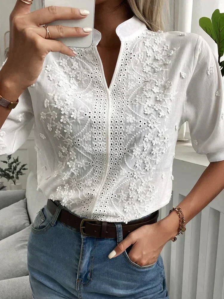 Women's Lace-Trim Top