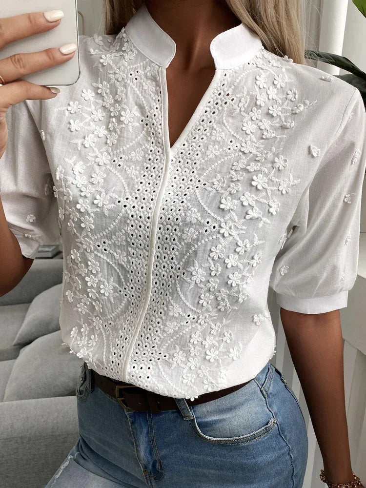 Women's Lace-Trim Top