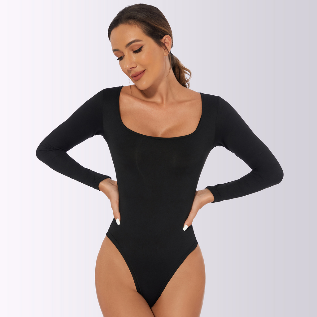 Scoop Neck Shaper Bodysuit - Tummy Control Outerwear