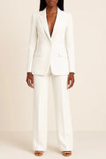 Women’s Formal Suit Set with Tailored Long Blazer and Matching Pants