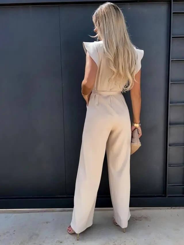 Women’s V-Neck Wide-Leg Jumpsuit