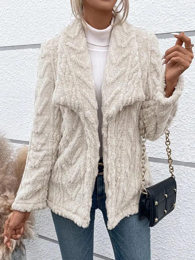 White Soft Fleece Winter Jacket