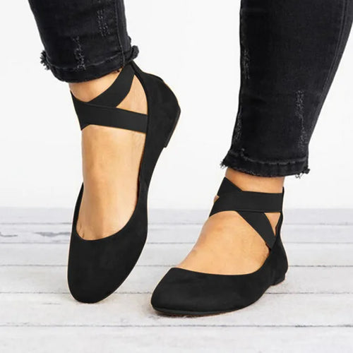 Cross-Strap Ballet Flats Women’s Spring Footwear