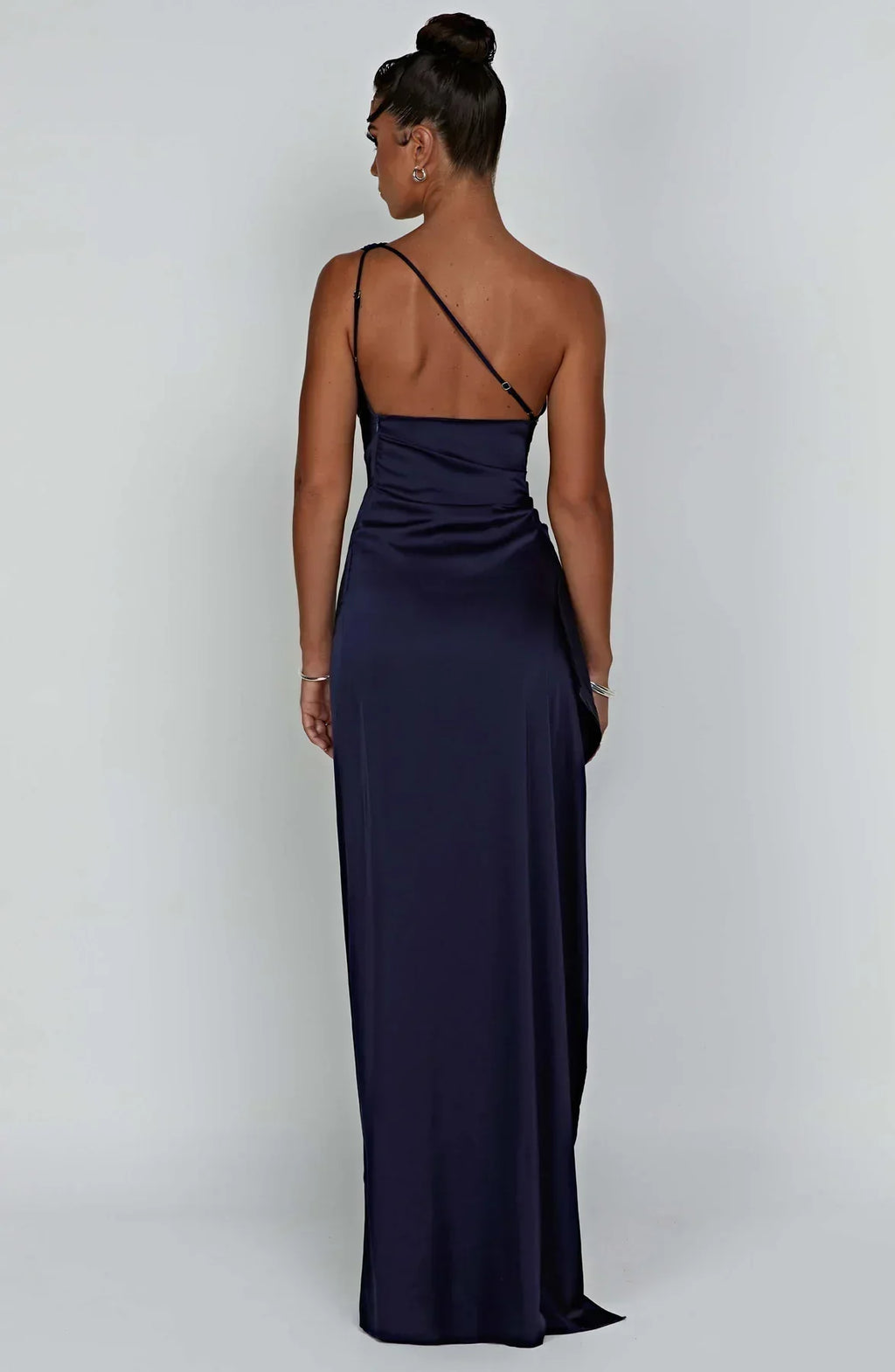 Women’s Satin Evening Maxi Dress – Sleeveless A-Line