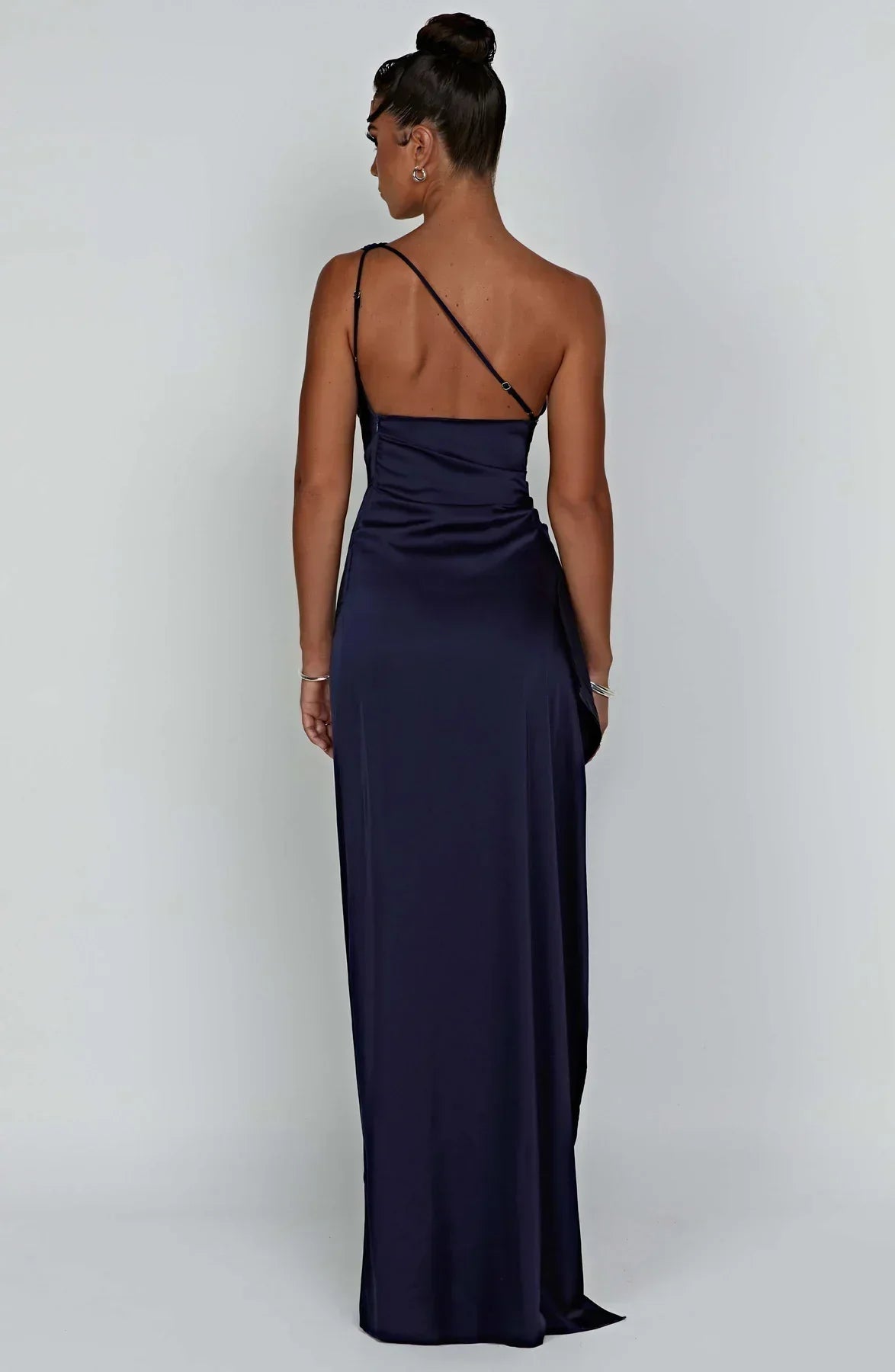 Women’s Satin Evening Maxi Dress – Sleeveless A-Line