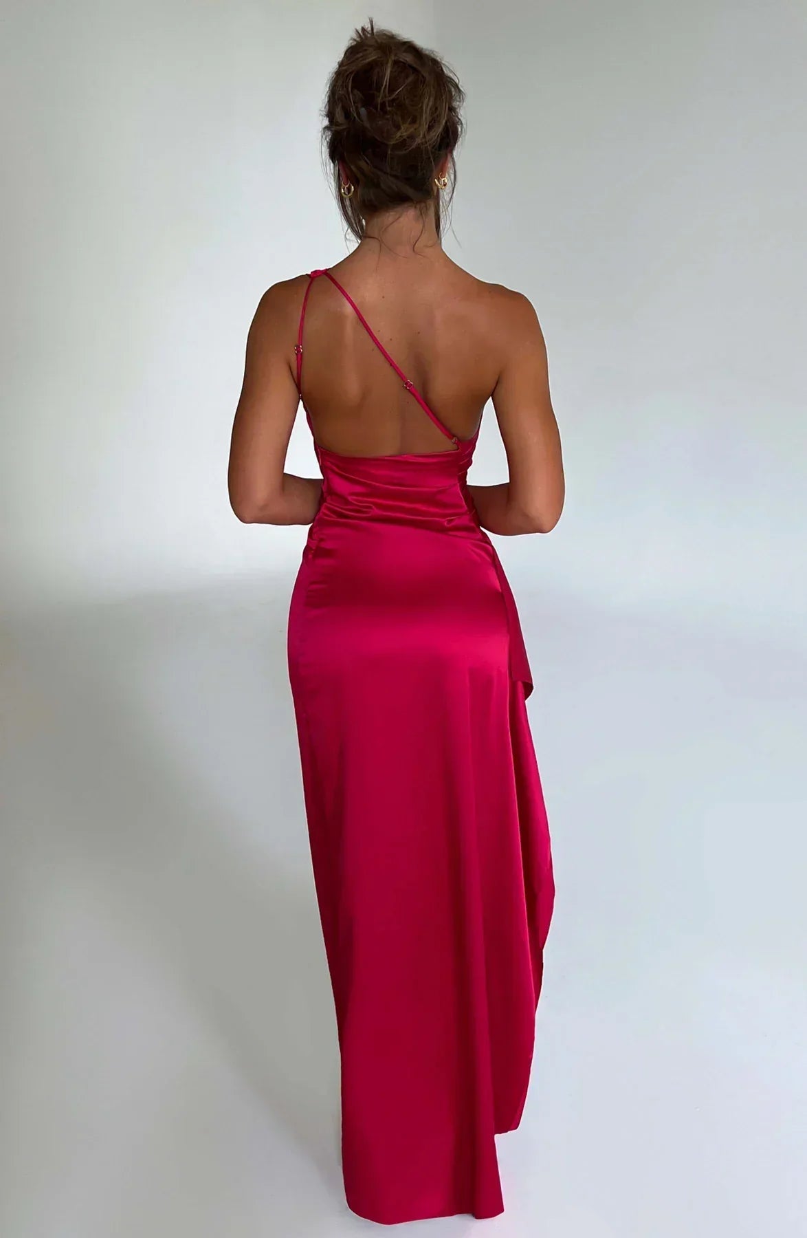Women’s Satin Evening Maxi Dress – Sleeveless A-Line