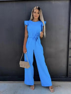 Women’s V-Neck Wide-Leg Jumpsuit