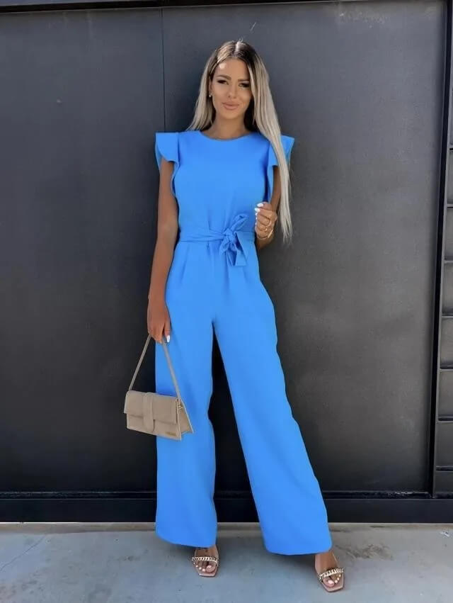 Women’s V-Neck Wide-Leg Jumpsuit