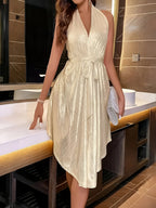 Blouse Dress with V-neck
