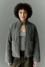 High-Collar Quilted Warm Padded Jacket