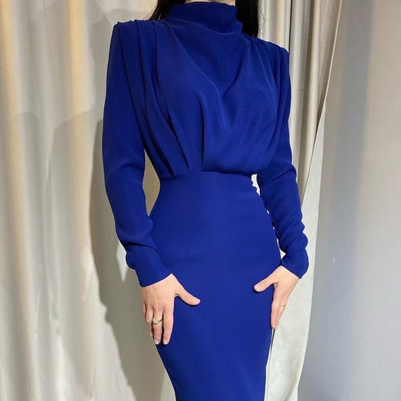 Women's Sleeveless Draped Midi Dress