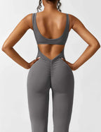 Women’s Flare-Leg Jumpsuit – V-Back Sleeveless