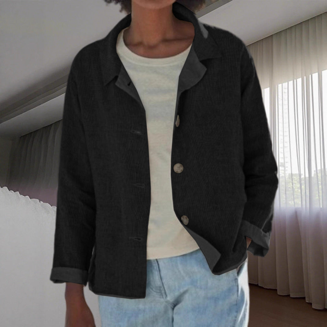 Collared Button Up Transitional Jacket